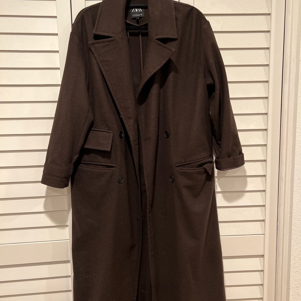 Zara Brown Coat in XS